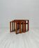 1970s vintage Danish mid-century teak nesting coffee side tables – set of 3