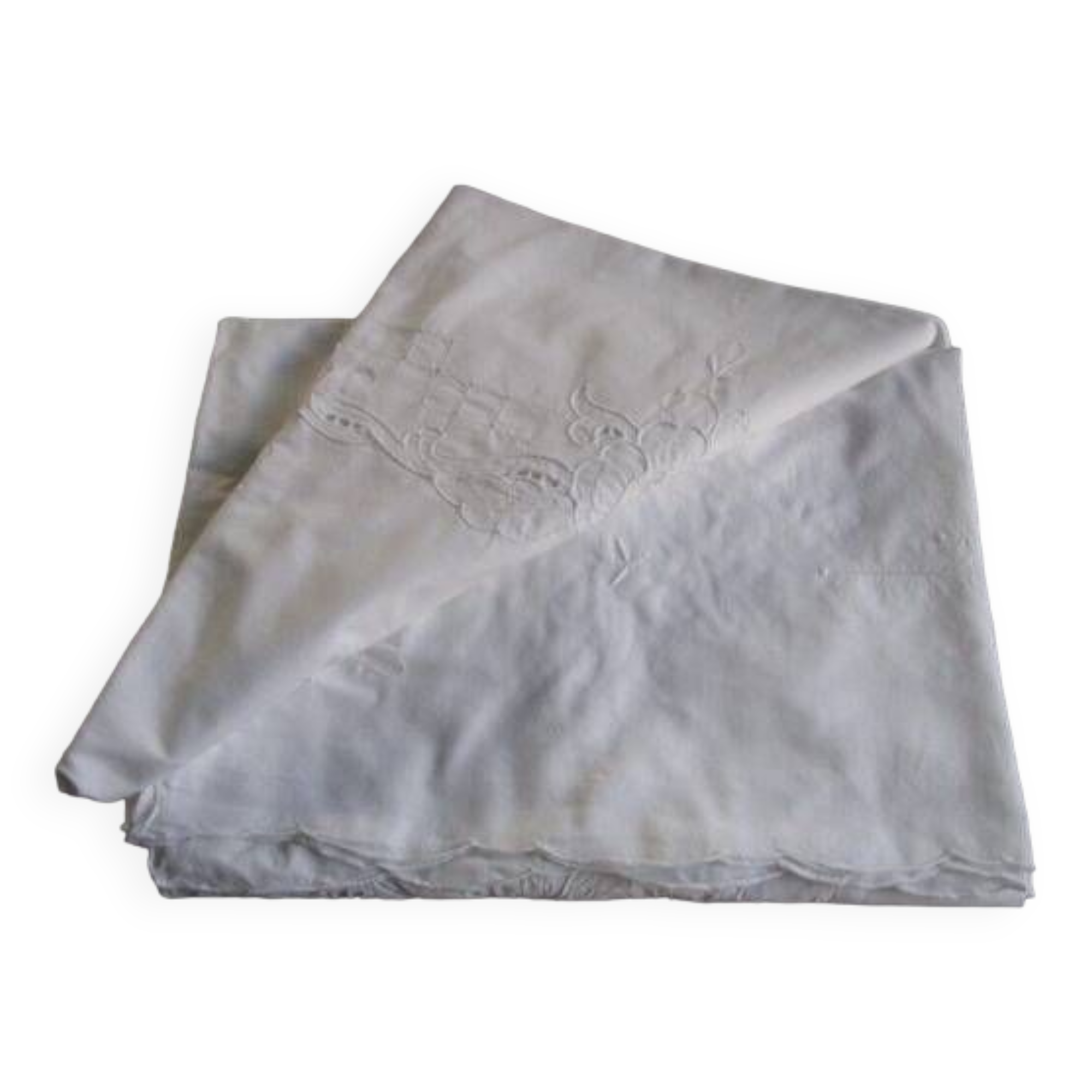 Old embroidered tablecloth 245x160cm