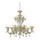Venetian Cà Rezzonico Floral Gold Murano Style Glass Chandelier From Simoen