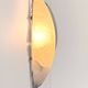 Pair of vintage wall lights in chrome and opaline, France 1990