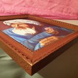 Orientalist painting man with turban wooden frame