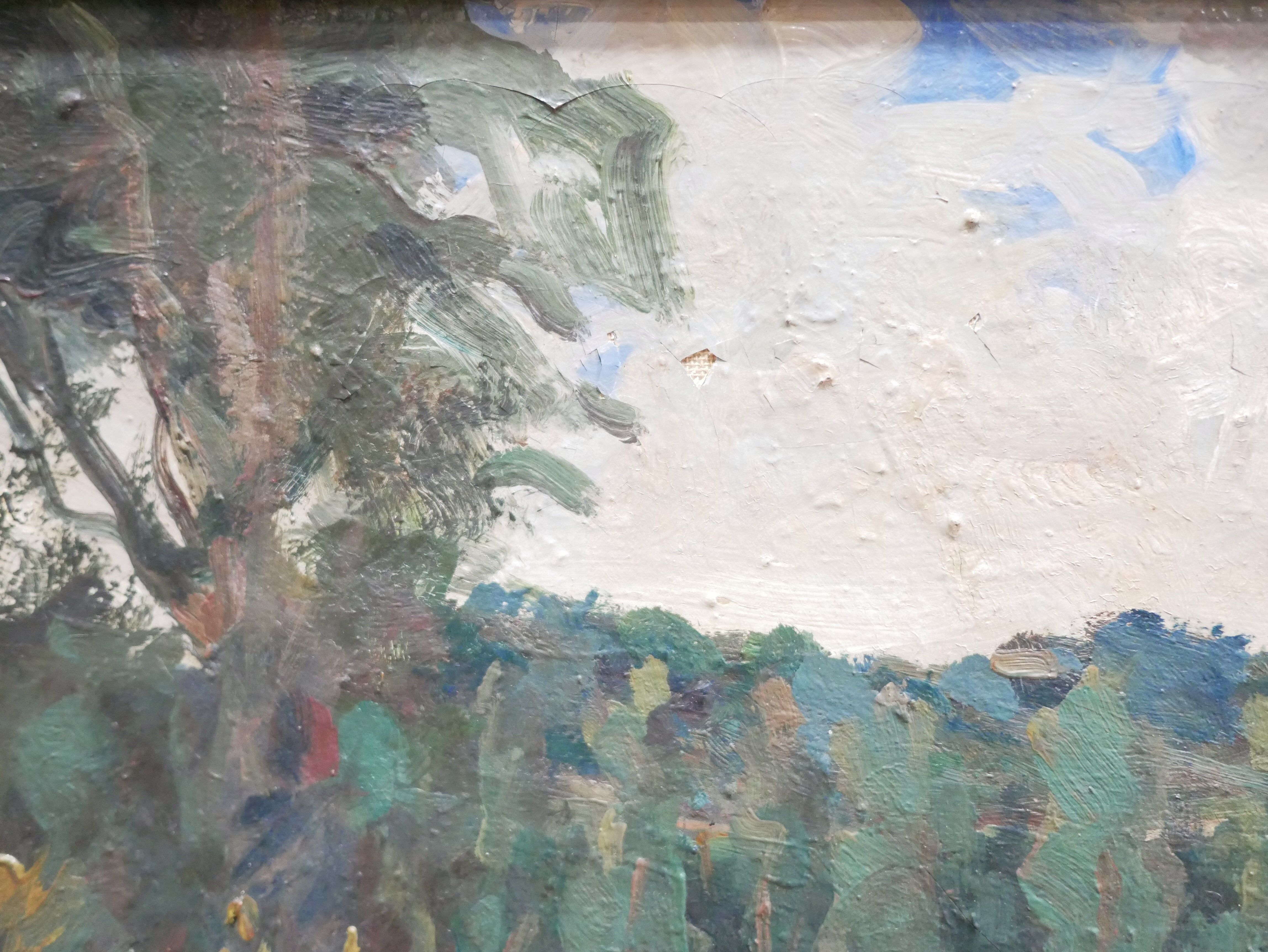 Old painting, oil on canvas