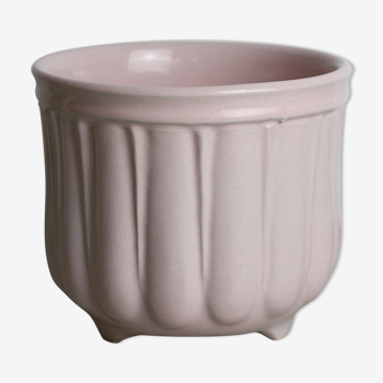 Pink glazed ceramic pot cover