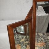 Coiffeuse art deco en acajou miroir triptyque