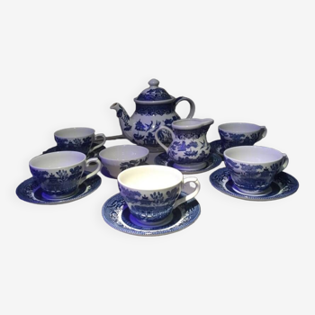 Service a the churchill england bleu et blanc motifs japonisant