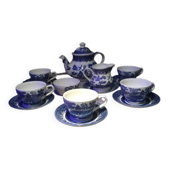 Service a the churchill england bleu et blanc motifs japonisant