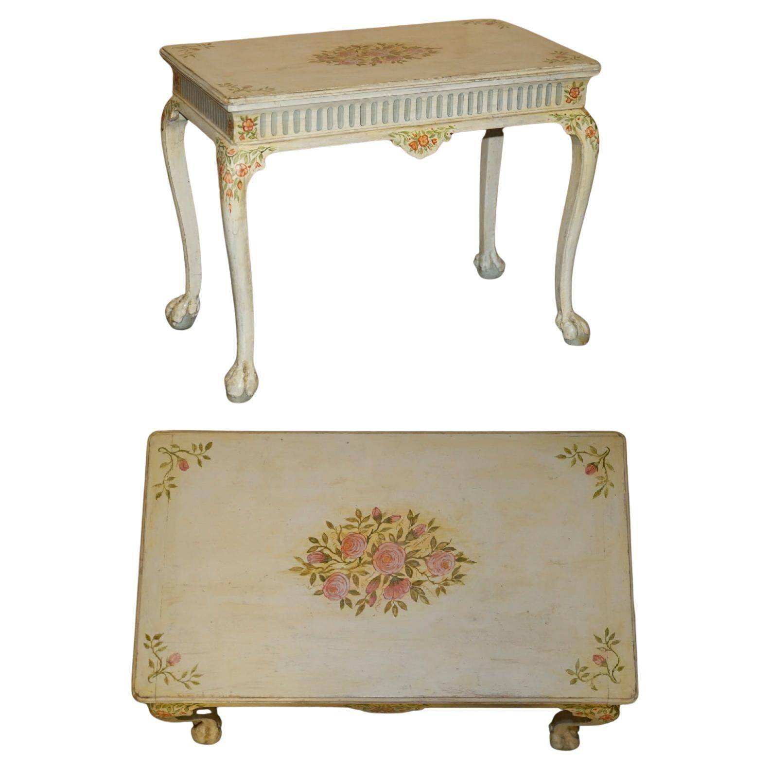 Victorian Georgian style bureau, hand-painted circa 1860.