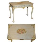 Bureau style géorgien victorien peint à la main circa 1860