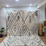 Authentic Moroccan Beni Ouarain Rug with Berber Geometric Symbols
