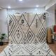 Authentic Moroccan Beni Ouarain Rug with Berber Geometric Symbols