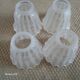 4 antique acid-etched glass tulips