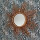 Vintage rattan sun mirror 1960