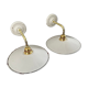 Pair of vintage wall lamps in enamelled sheet metal electrified to nine
