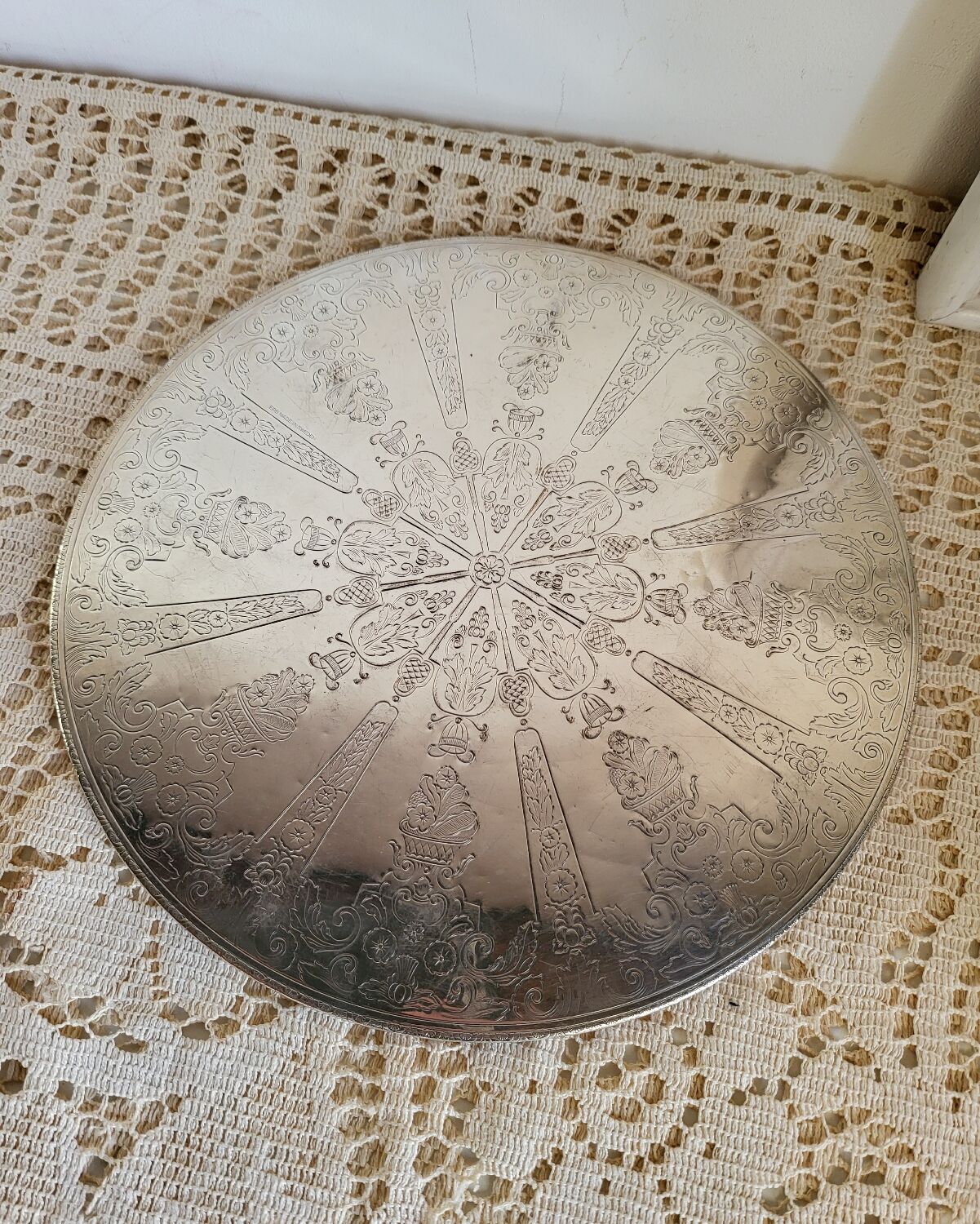 Silver-plated metal trivet EPB made in Sweden