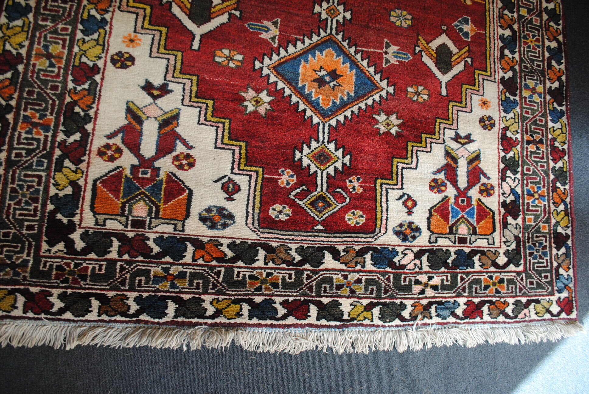 Carpet Persian athentique of the 1970s, knotted hands 208x134cm