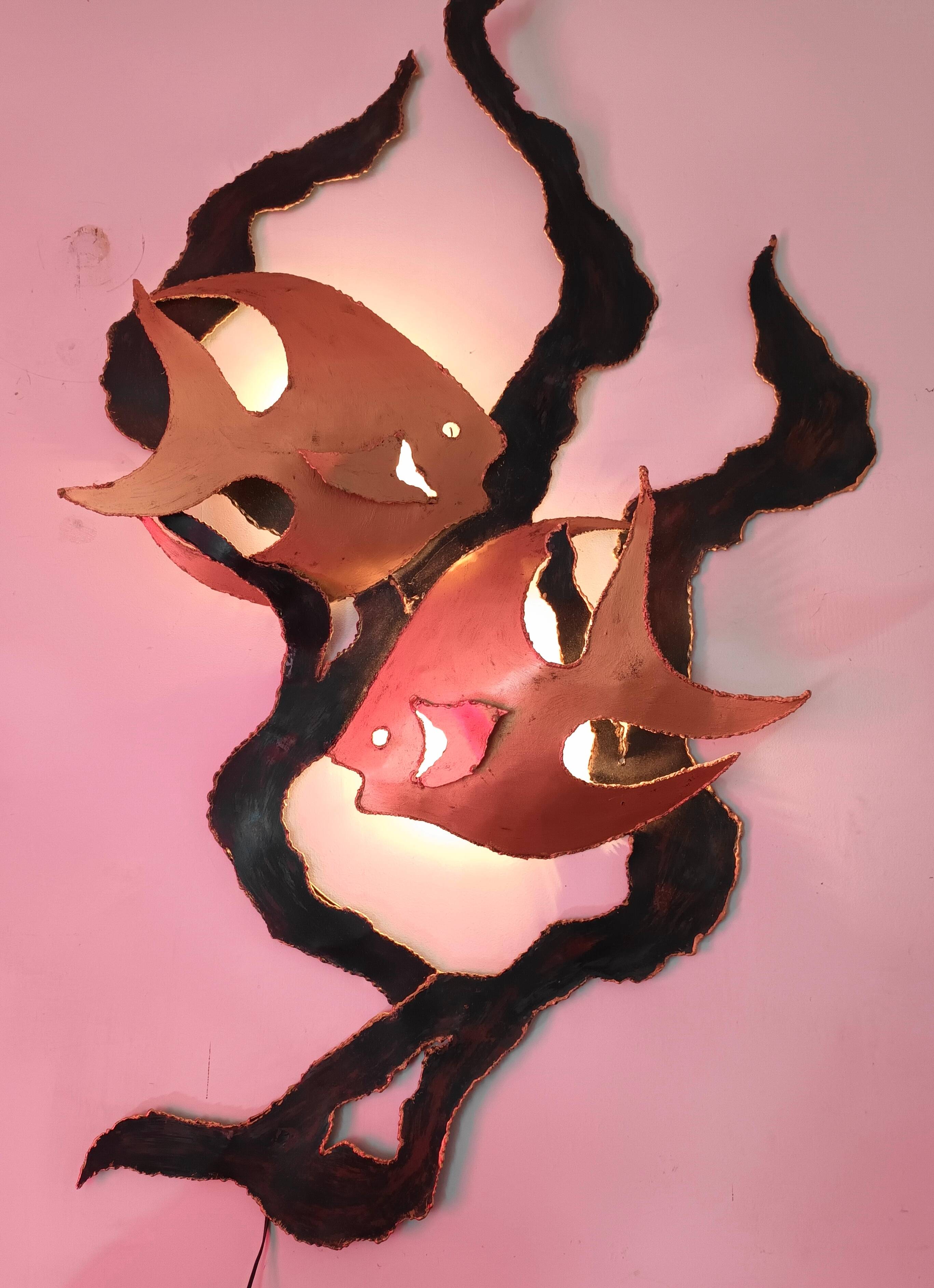 Decorative and luminous wall light from the 60s