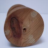 Three Scandinavian wooden candle holders, vintage design