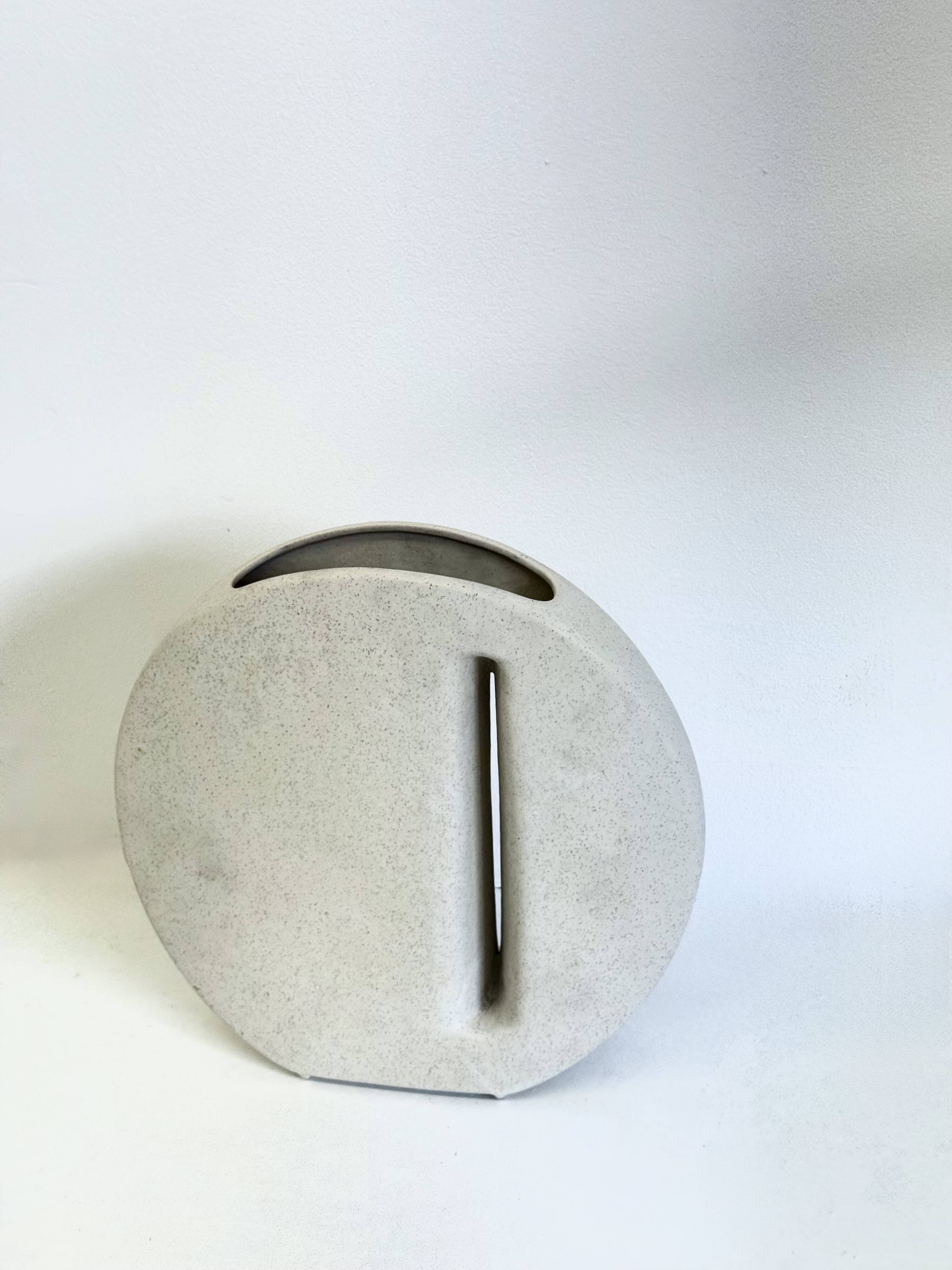 Ceramic vase by Nereo Boaretto in off white