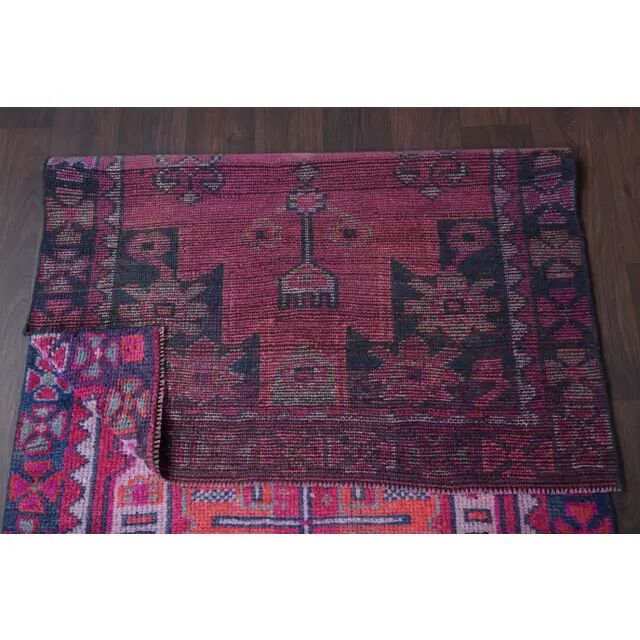 Couloir en laine turc Oushak vintage fait main 122x355