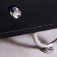 Restored black art deco dressing mirror 1930s, made by vichr a spol