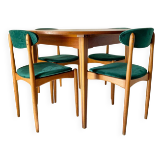 Ensemble de salle à manger extensible moderne du milieu du siècle dans le style de Rajmund Halas, Italie 1960