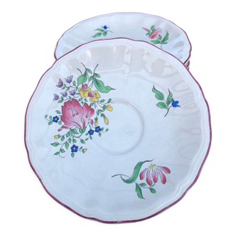 Set of 5 saucers Luneville