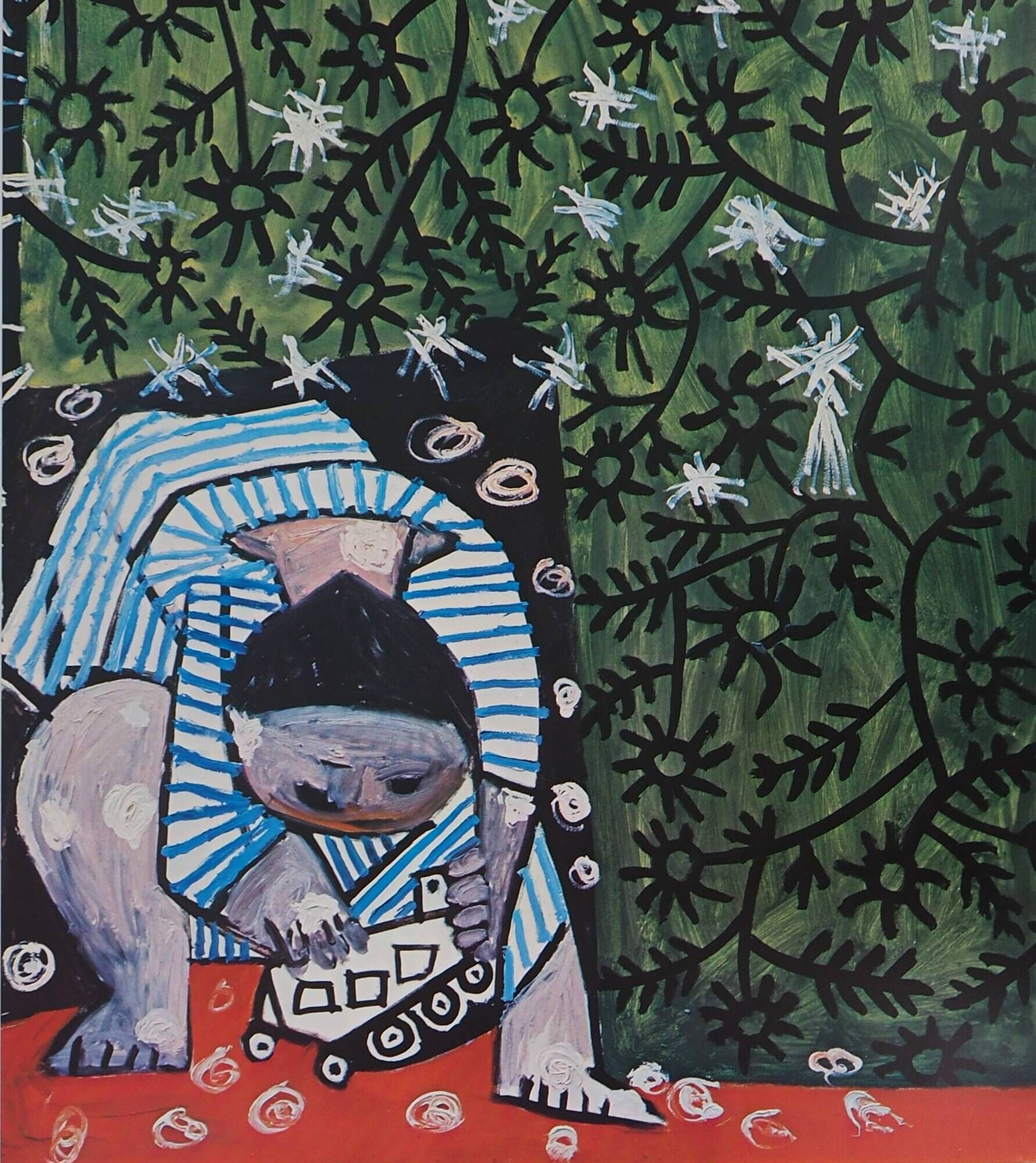 Pablo picasso - claude in a sailor shirt, 1981, original vintage poster