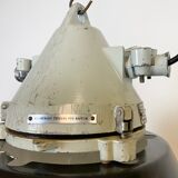 Grey cast aluminium explosion proof lamp with black enameled shade