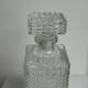 Vintage glass whisky carafe with diamond points H23 L9