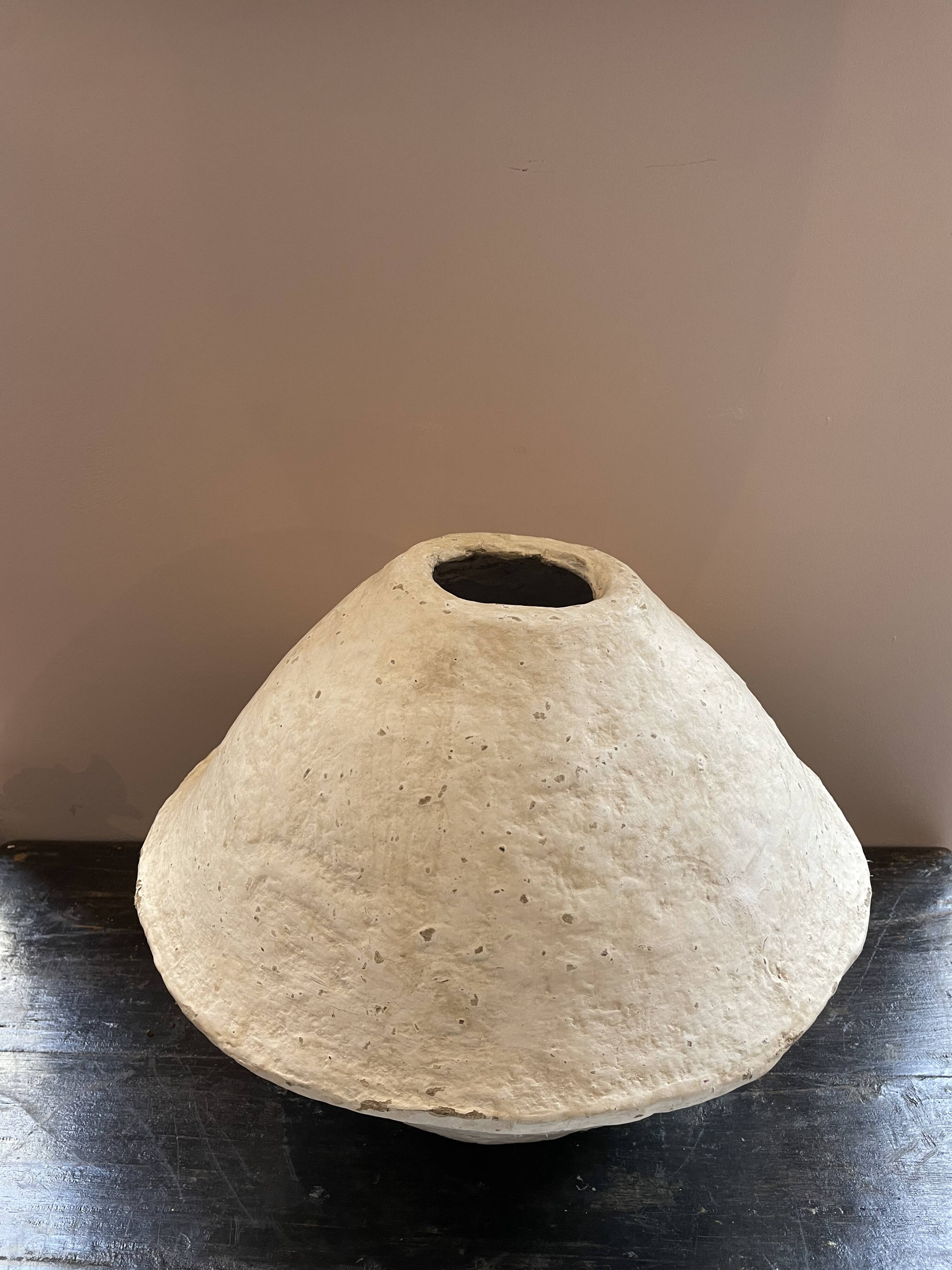Antique papier-mâché vase