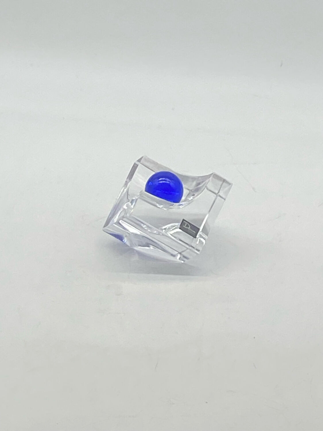 Daum France 🇫🇷 blue ball ashtray / pocket emptier