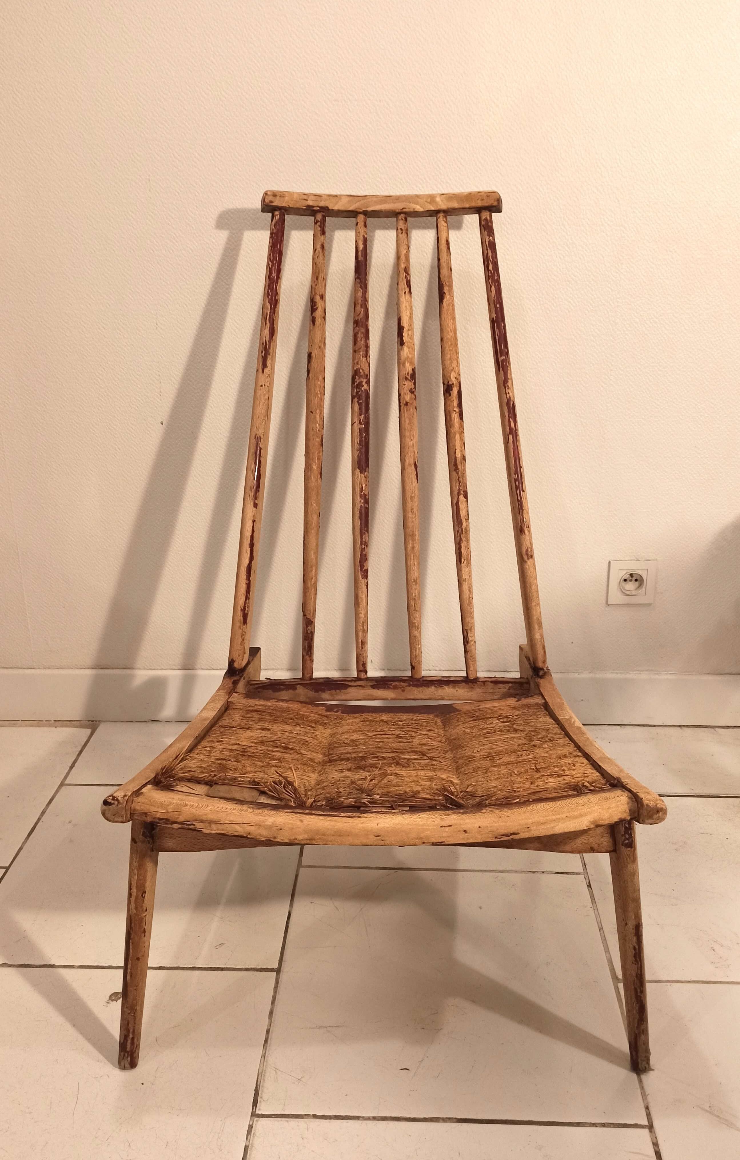 Vintage wooden chair armchair