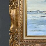 Marine painting “Littoral Breton” signed Marijane le Goaster – 1985