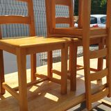 3 solid oak chairs