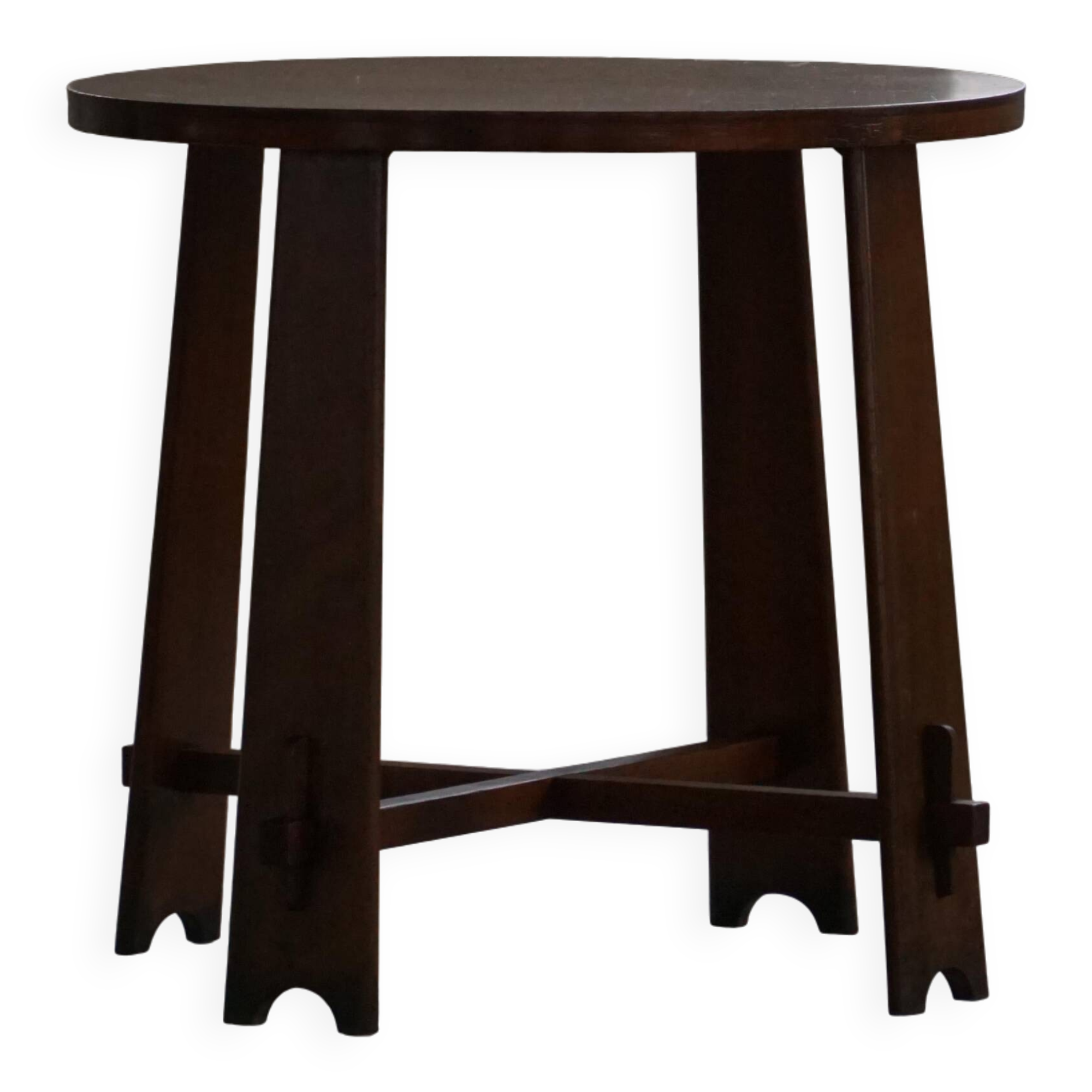 Modern Danish, side table / sculptural console in oak, 1940s