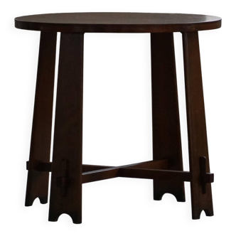 Modern Danish, side table / sculptural console in oak, 1940s
