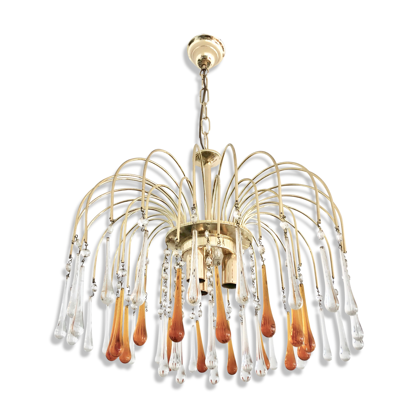 Murano glass drops hanging lamp
