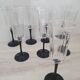 8 Octagonal Pied Noir Champagne Flutes