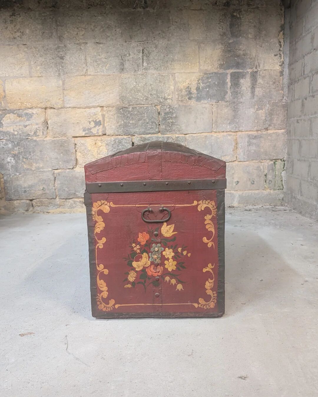 Antique chest hand-painted