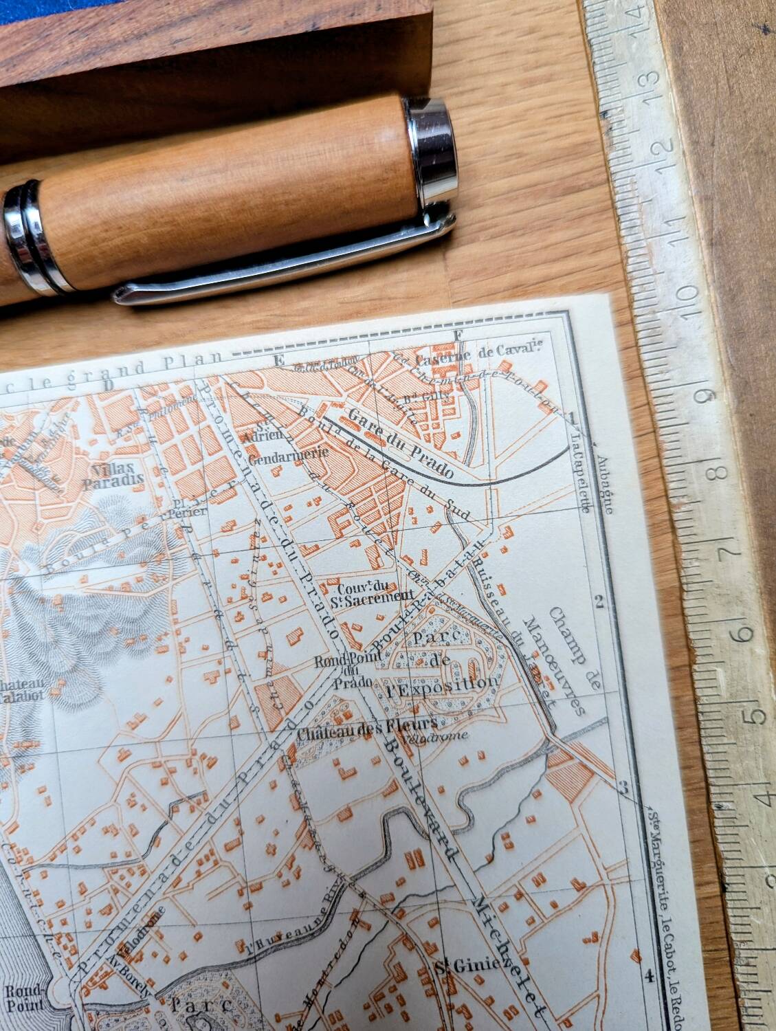 Map of southern Marseille, Vintage 1910