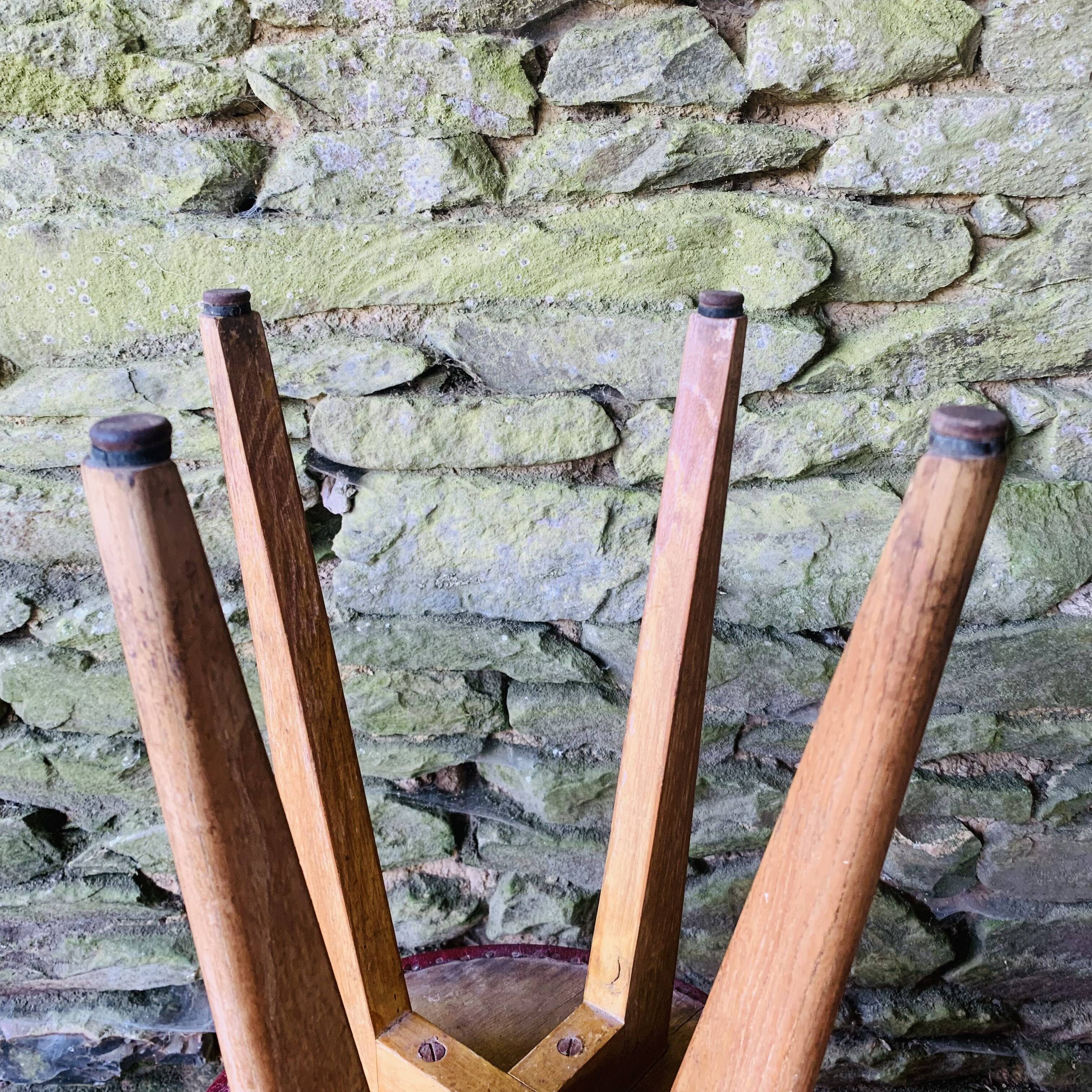 Ensemble de 4 tabourets vintage des années 60