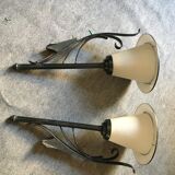 Pair of lanterns appliques 1960 type holophane