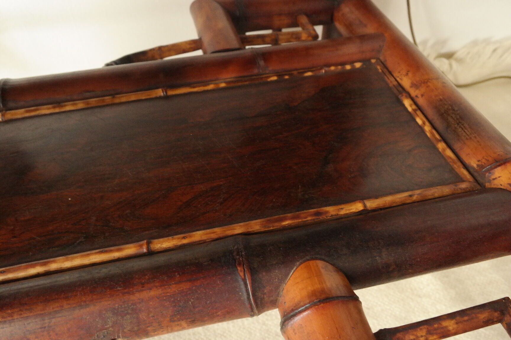 Old colonial style bamboo desk
