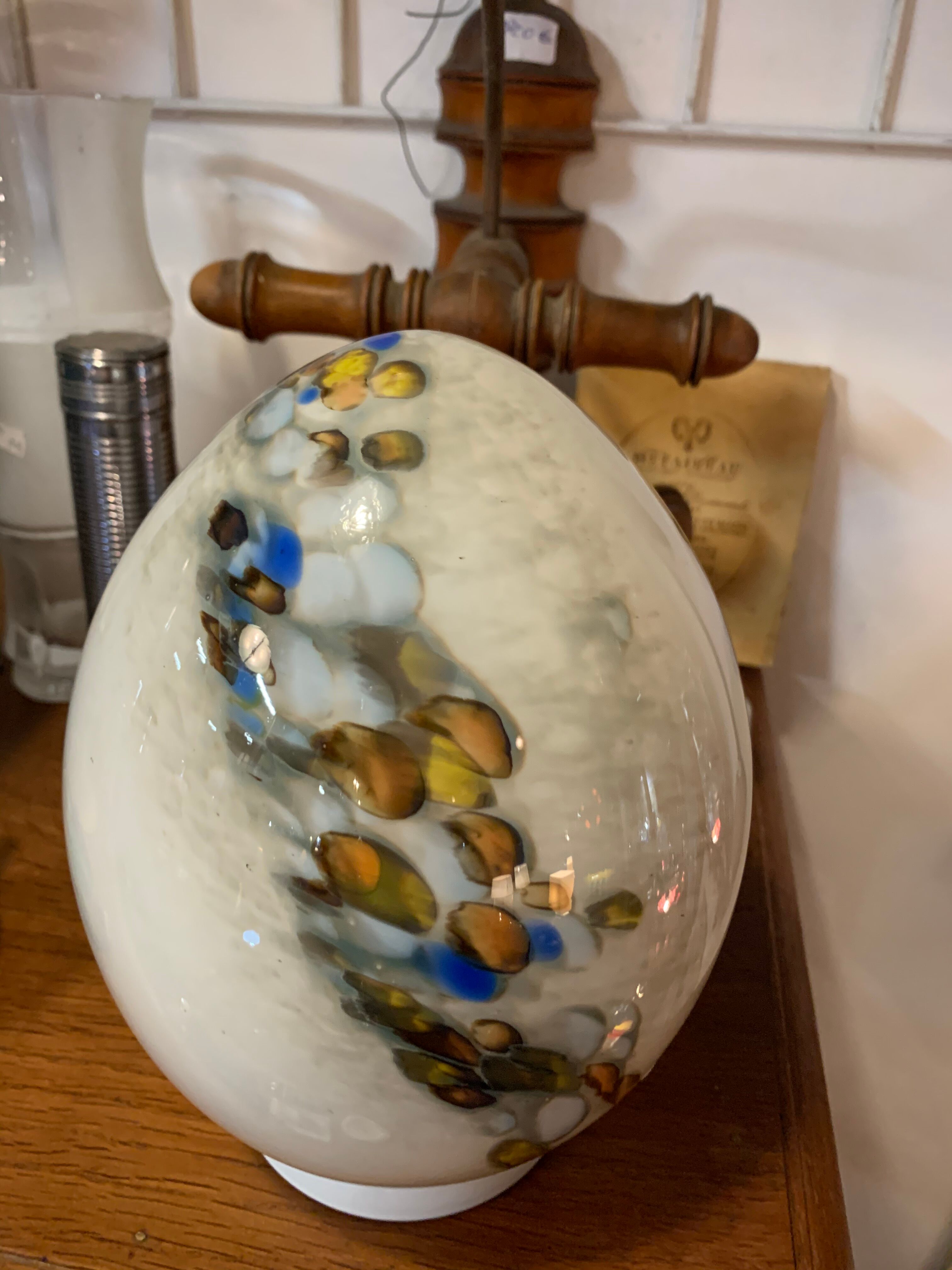 Egg lamp signed by vianne