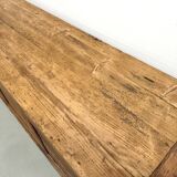 Very large pine trade counter, circa 1920.