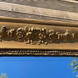 Beveled gold mirror