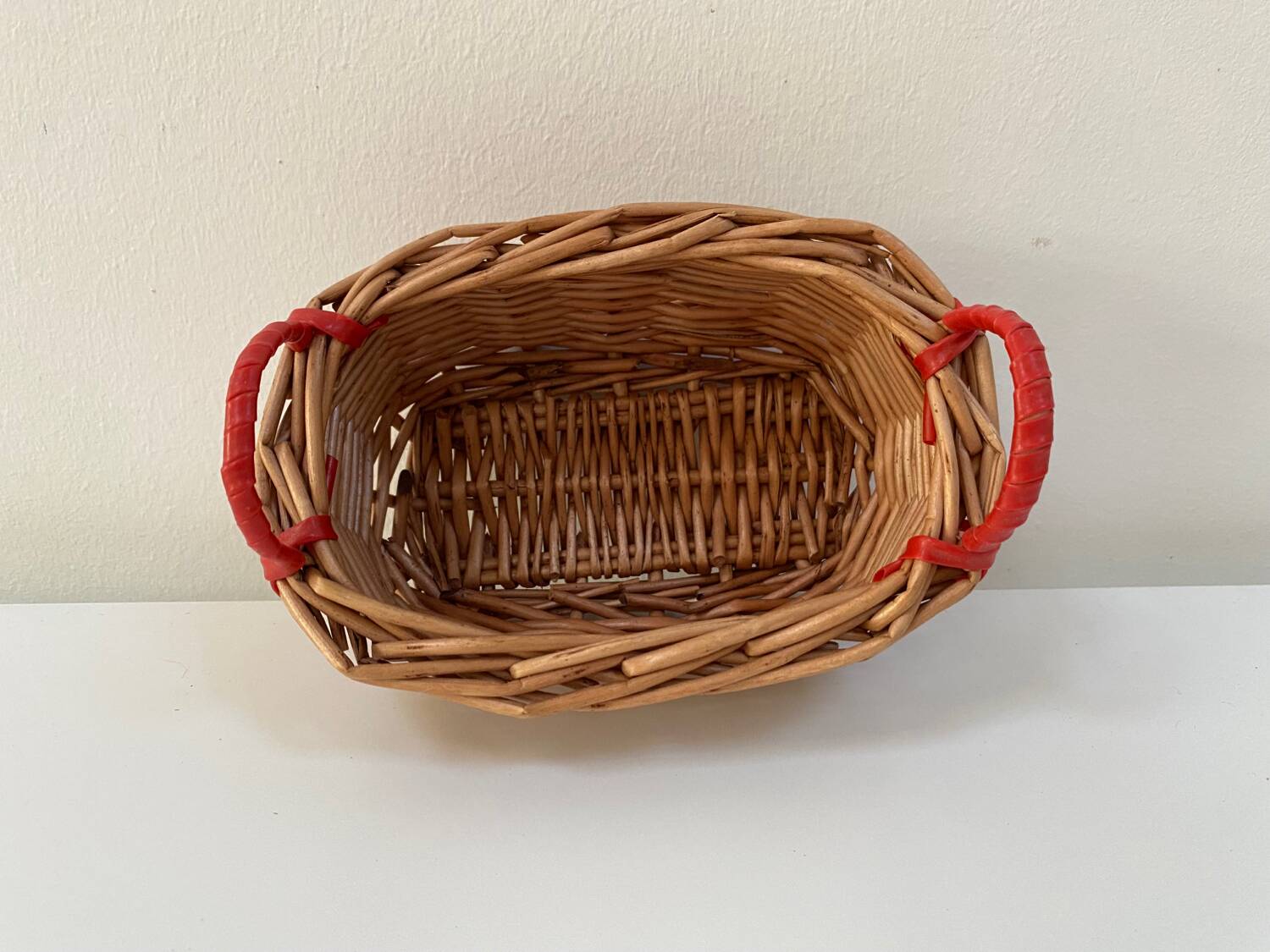 Miniature rattan basket from the 70s
