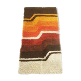 small vintage 70s modernist DESSO carpet rug Flower Power | mid century modern eames era 70s op art  65x130cm