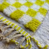 Yellowza checkerboard rug 182x132cm