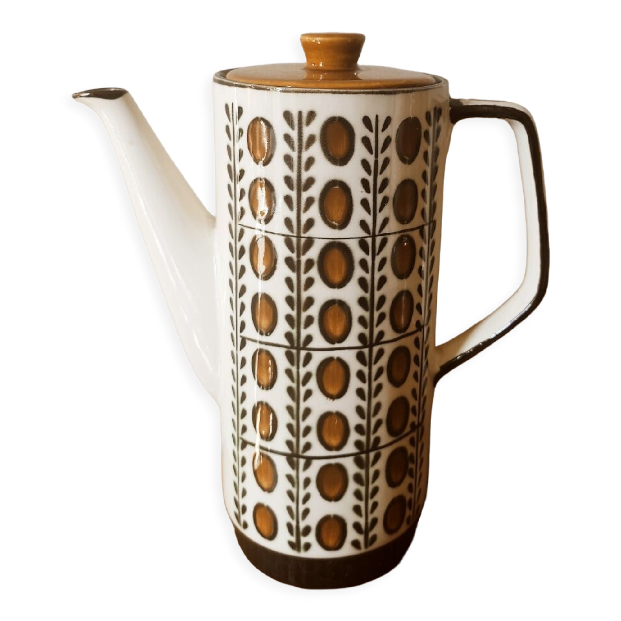 Teapot, Boch walnut tiled coffee maker